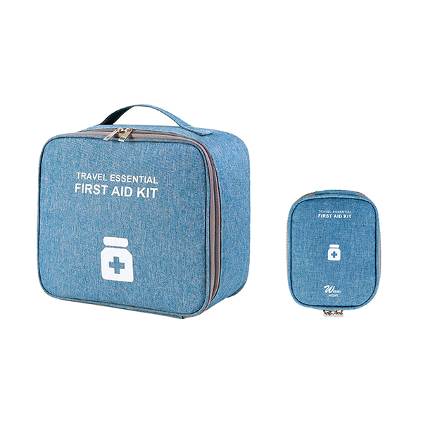 TOPASION First Aid Bags Empty, Travel Medicine Bag, Medical Supplies Organizer Bag, Portable Kit for Traveling, Car, Home, Camping, Office, Hiking, Outdoor (Cationic Sky Blue)