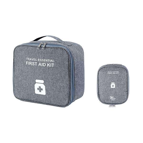TOPASION Empty First Aid Bags, Travel Medicine Bag, Medical Supplies Organizer Bag, Portable Kit for Traveling, Car, Home, Camping, Office, Hiking, Outdoor (Cationic Grey)